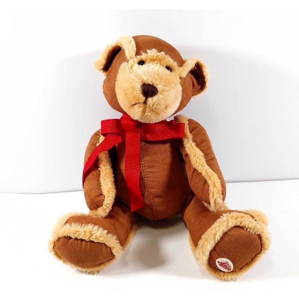 Laurell's Attic Dan Dee Plush Collector's Choice Brown Suede Teddy Bear 11"